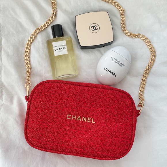 CHANEL Bags Chanel Cosmetic Bag With Chain Poshmark